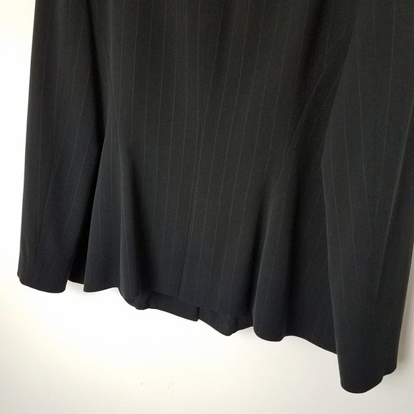 Giorgio Armani Size 14 Navy Blue Pin Lama Wool Blend Blazer Suit Coat Jacket - Picture 11 of 16